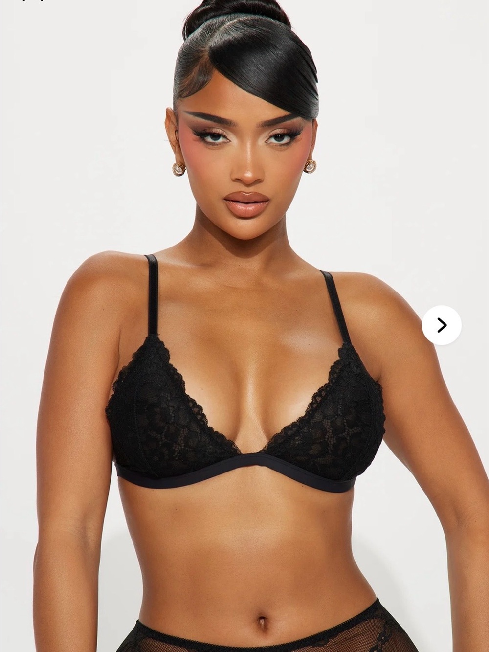 Fashion Nova Black Lace Triangle Bralette